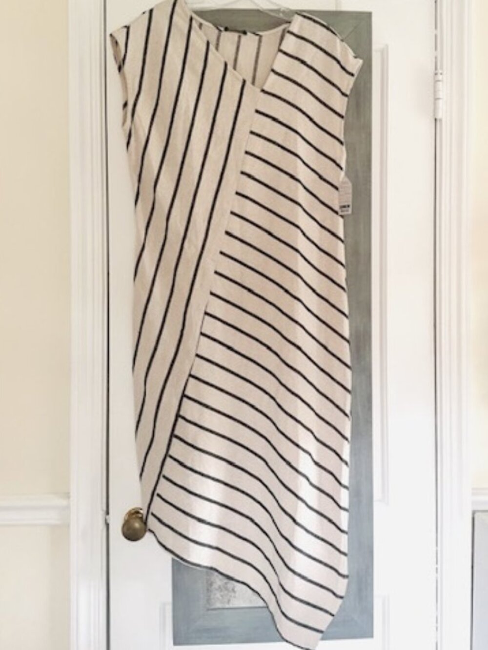 For Cynthia Linen Blend  Asymetrical Maxi Dress Coastal Lagenlook